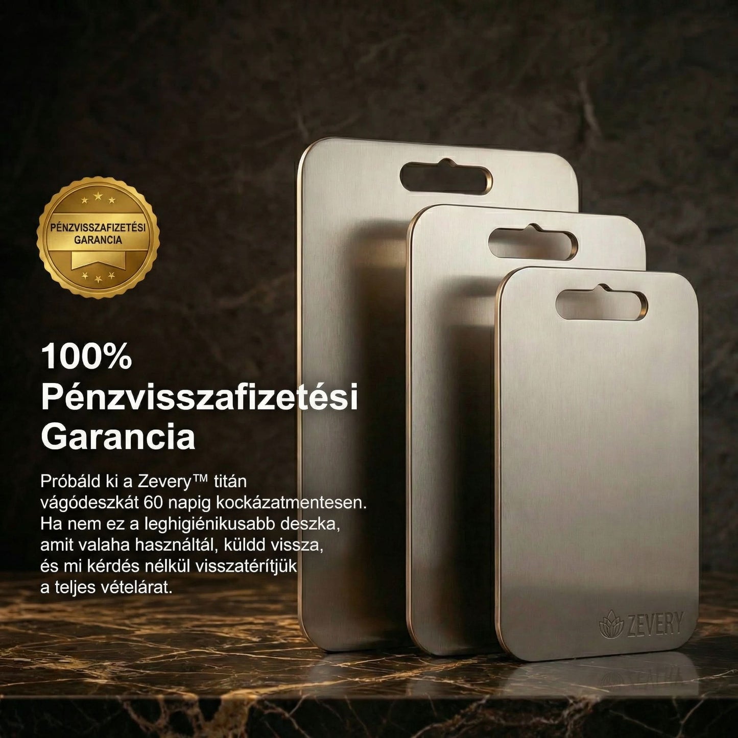 Zevery™ Prémium Titán Vágódeszka